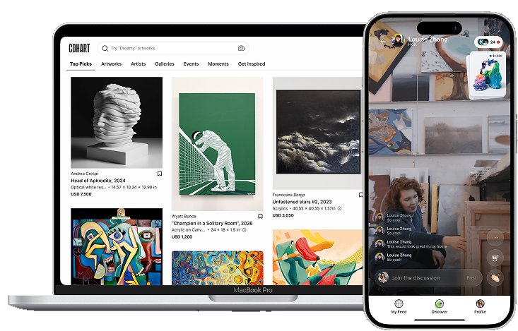 Cohart platform on MacBook and iPhone